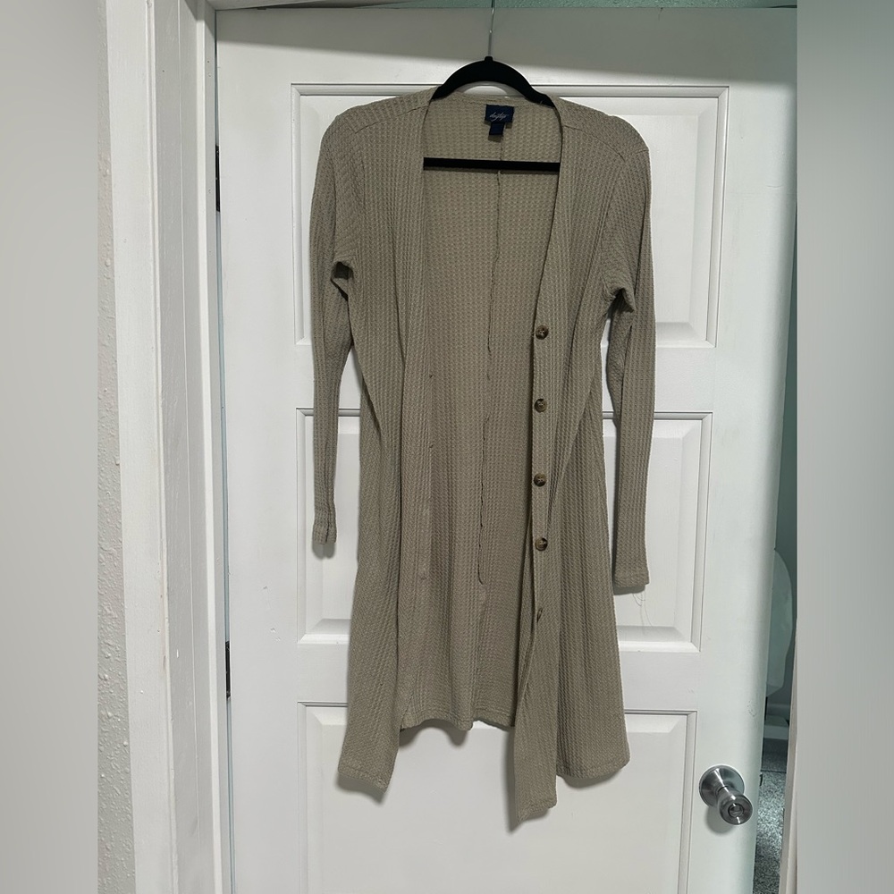 waffle cardigan/duster